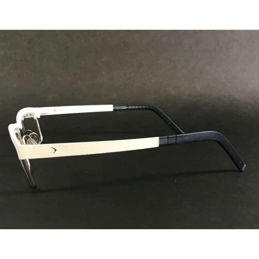 Blackfin Eyeglasses Frames BF674 STATEN COL.400 White Silver Rectangle 53-17-145